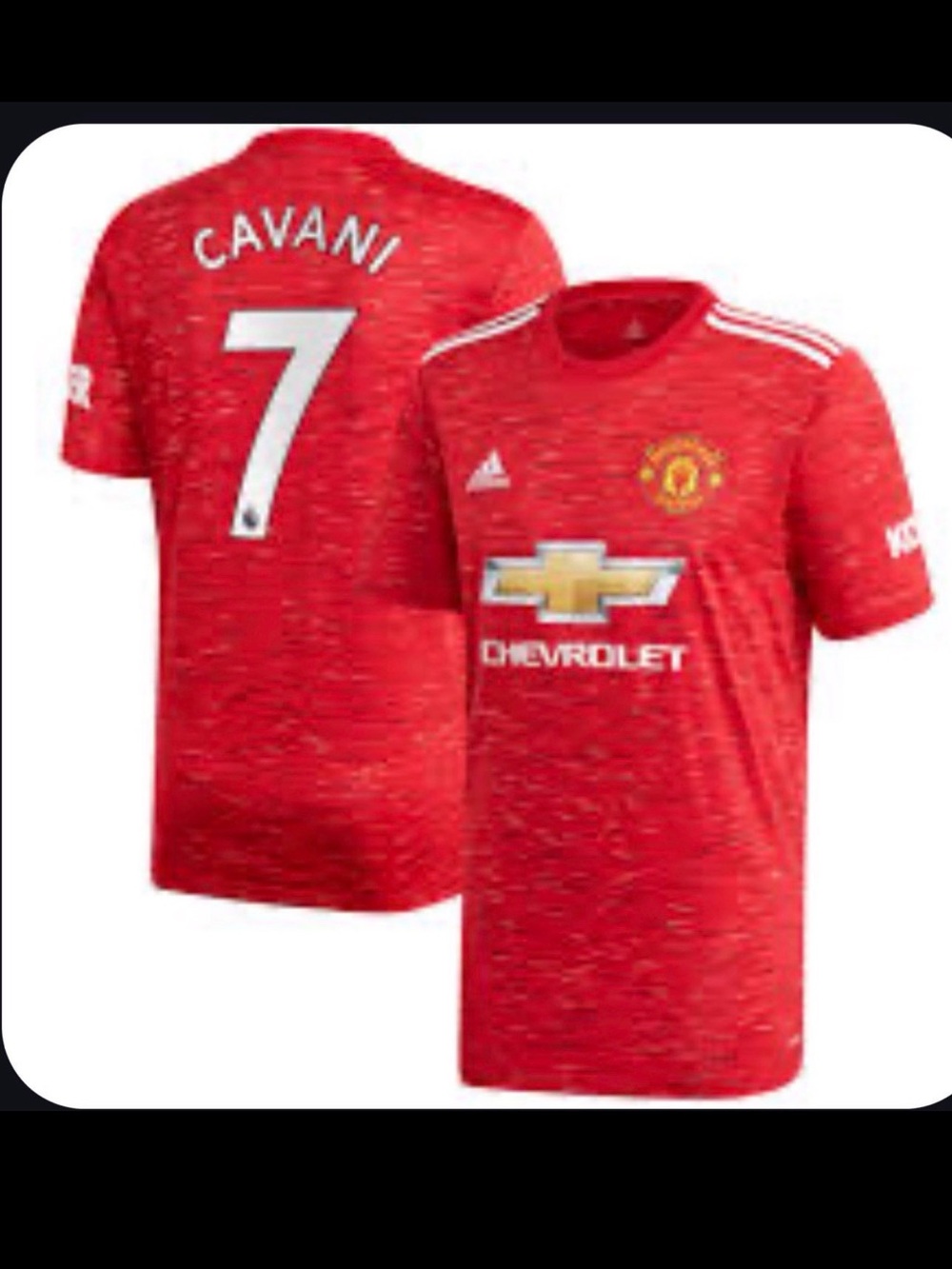 adidas Red Manchester United Cavani 7 Athletic Shirt